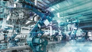 industrial robot industrial robot in a workshop